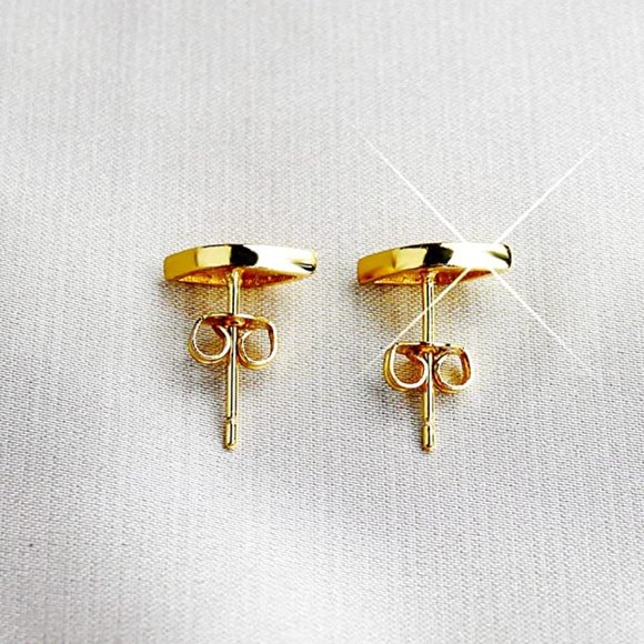 14K Gold Plated Evil Eye Earrings 2 Pairs - Picture 4 of 8